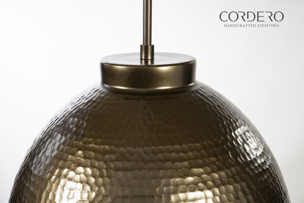 Hammered Bronze Light Fixture