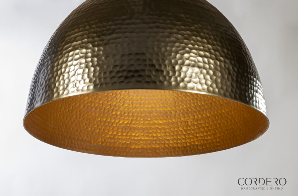Bronze and Copper Hammered Light