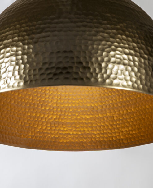 Bronze and Copper Hammered Light
