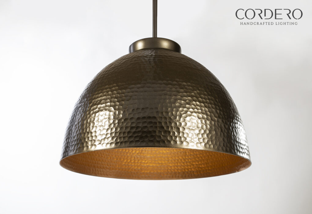 Bronze and Copper Hammered Light
