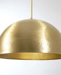 Brushed Brass Hammered Dome