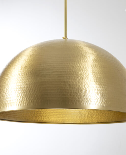 Brushed Brass Hammered Dome