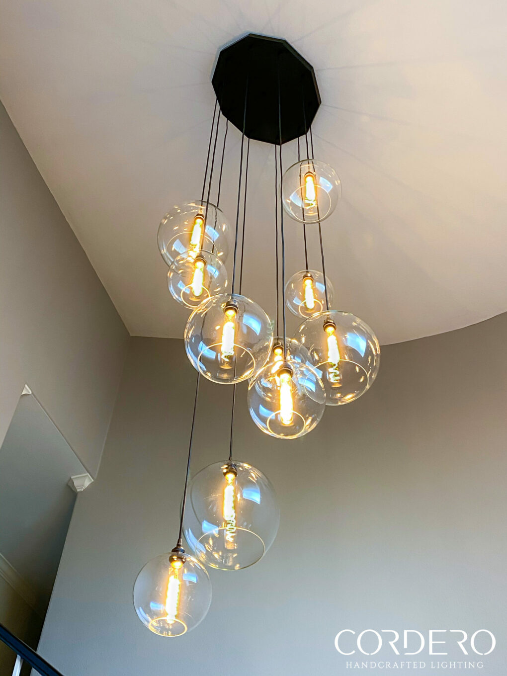 Custom Globe Chandelier