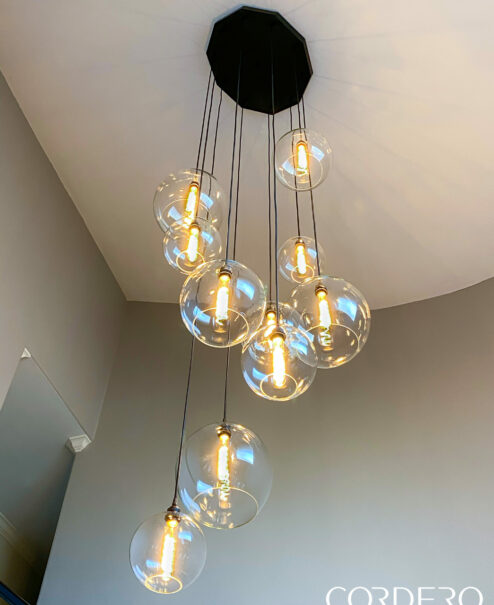 Custom Globe Chandelier