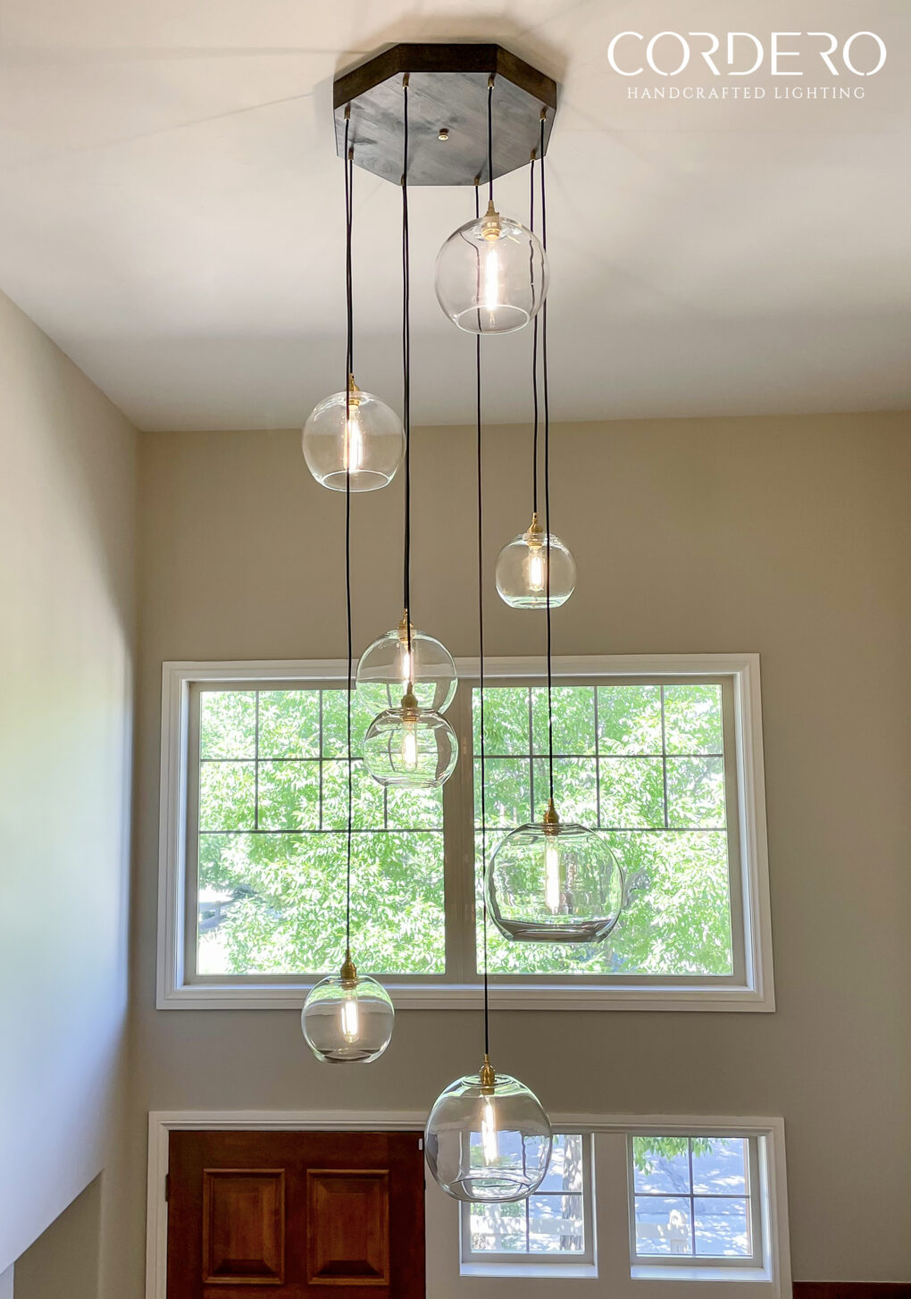 Glass Globe Chandelier