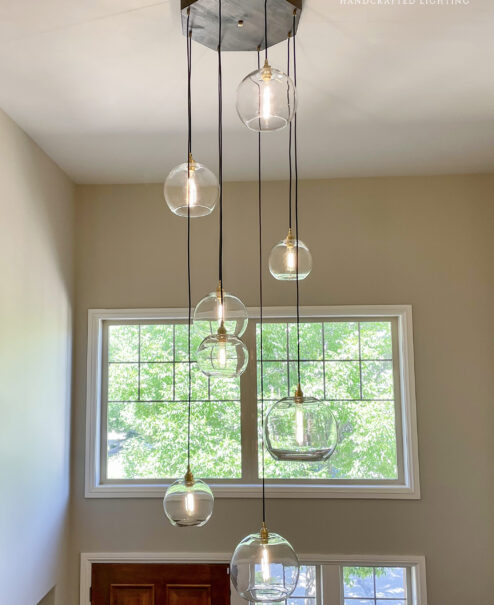 Glass Globe Chandelier