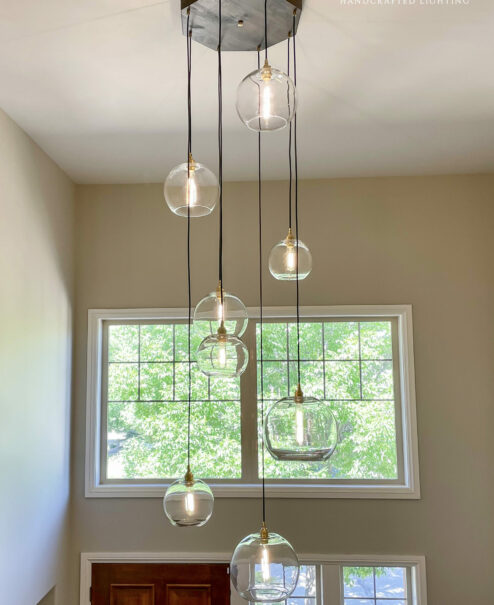 Glass Globe Chandelier