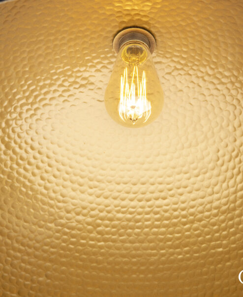 Navy Hammered Dome Pendant Light