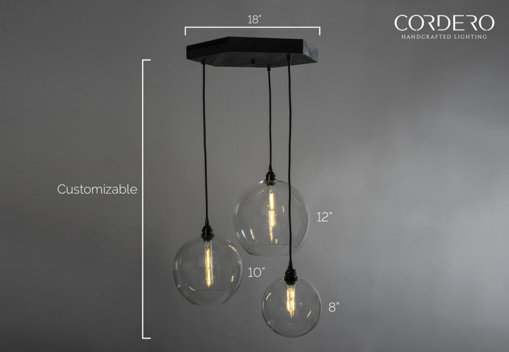3 Globe Chandelier Specs