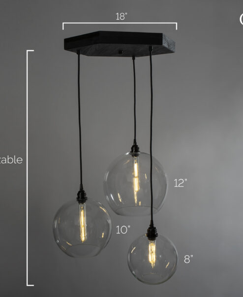 3 Globe Chandelier Specs
