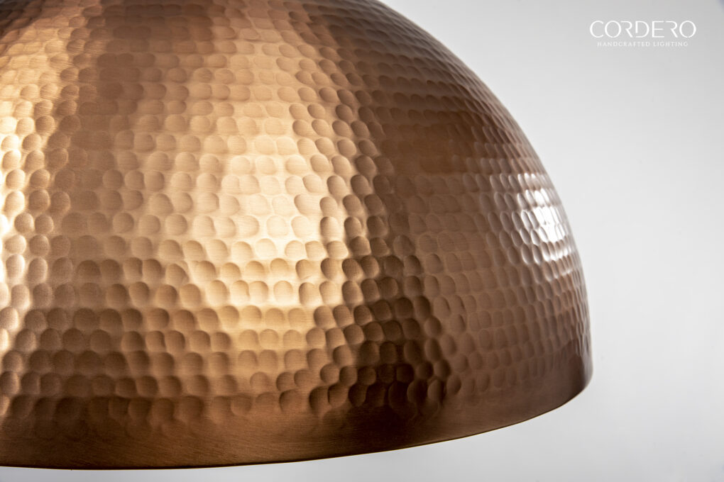 Copper Hammered Dome Pendant
