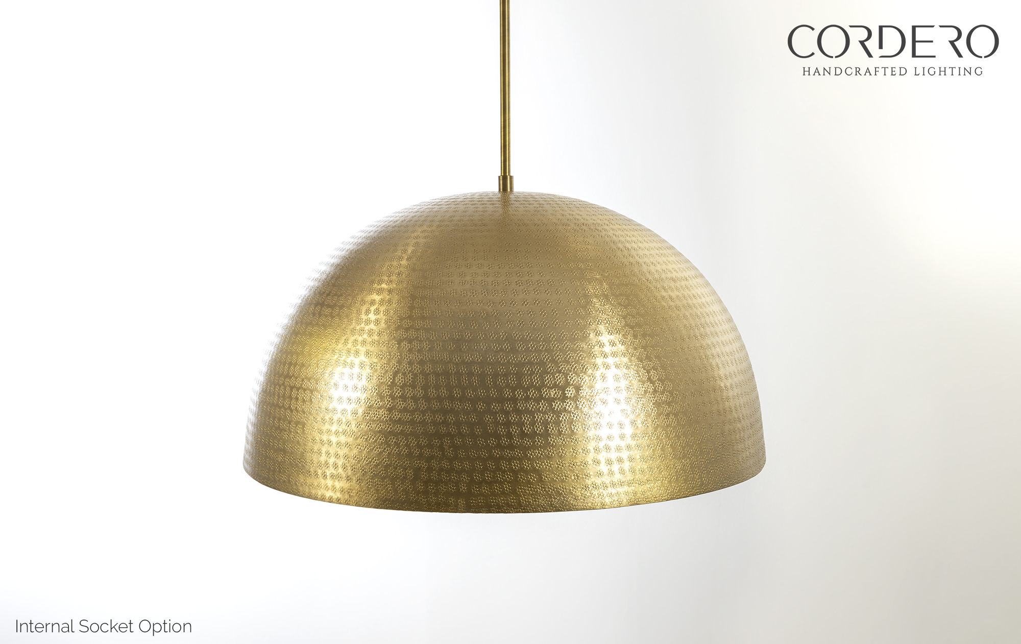 Rodan hammered online brass dome pendant