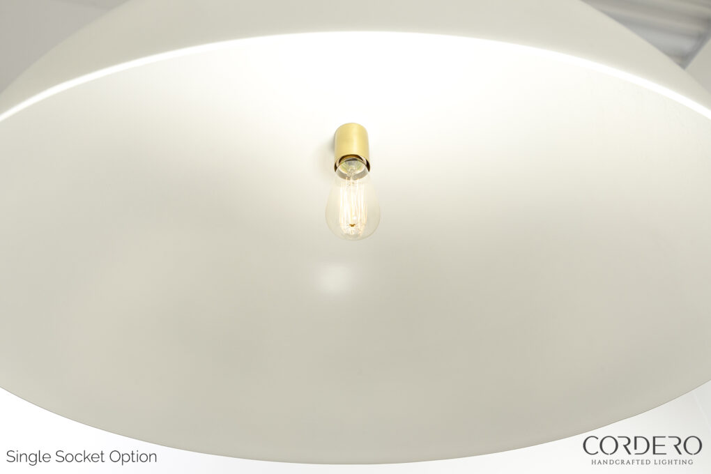 24" Liscio Dome Pendant Light Fixture