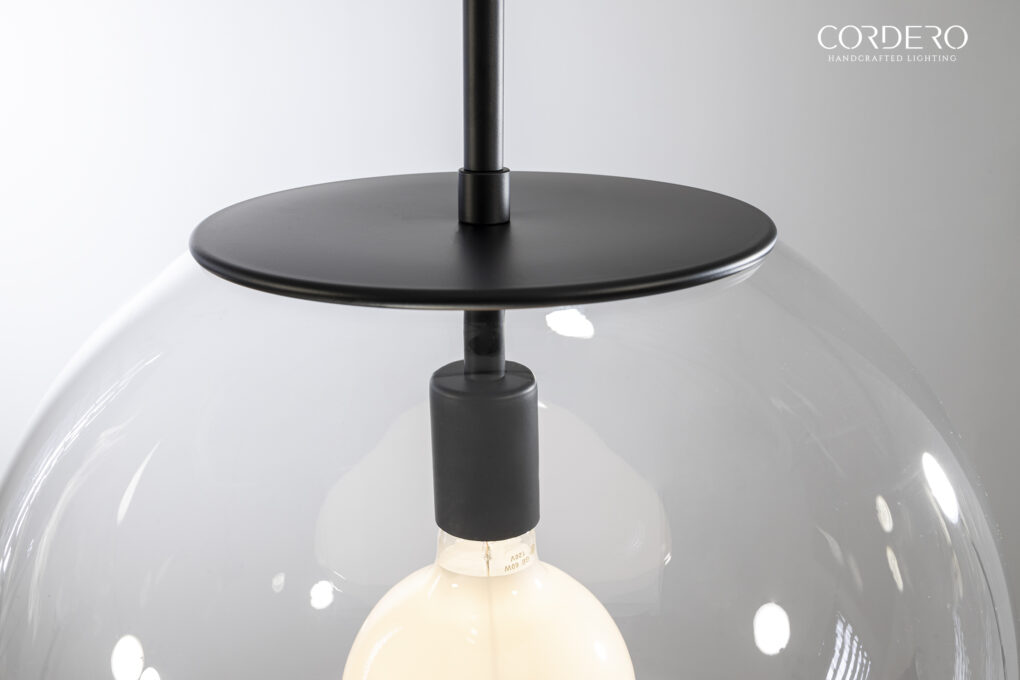 16" Flat Black Valentina Globe