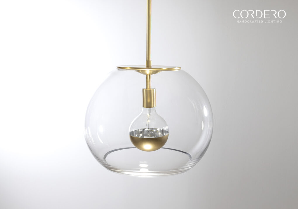 16" Brushed Brass Valentina Globe