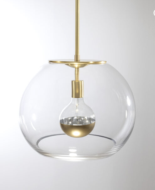 16" Brushed Brass Valentina Globe