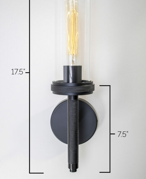 Black Ceyla Knurled Wall Sconce