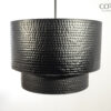 Double Drum Hammered Pendant Light