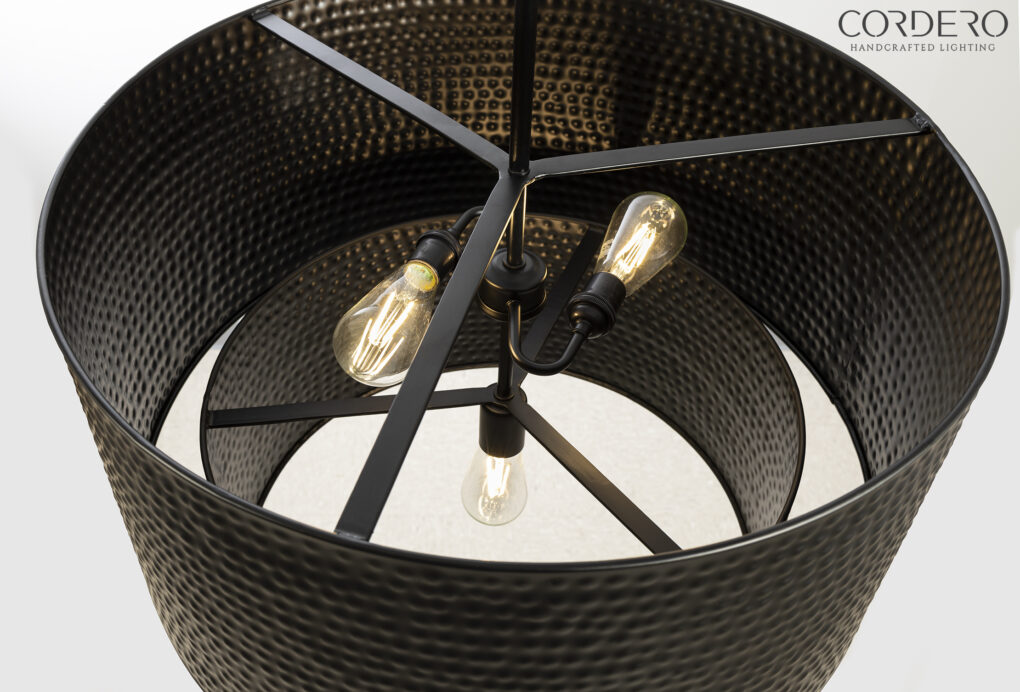 Dakota Hammered Drum Pendant Light Fixture