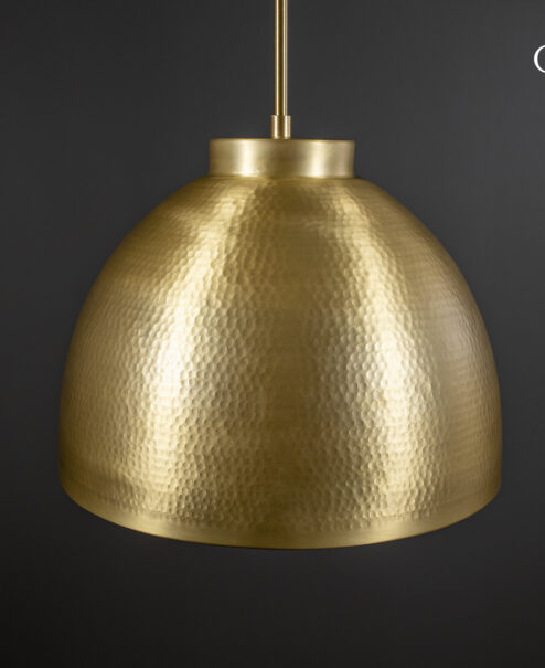 Brushed Brass Hammered Dome