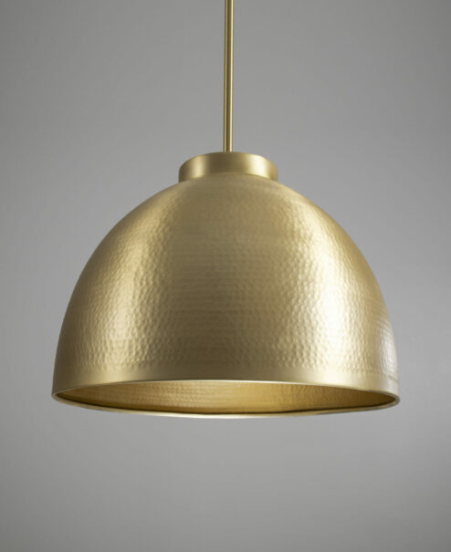 Brushed Brass Hammered Dome