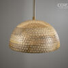 Wood Hammered Dome Pendant Light