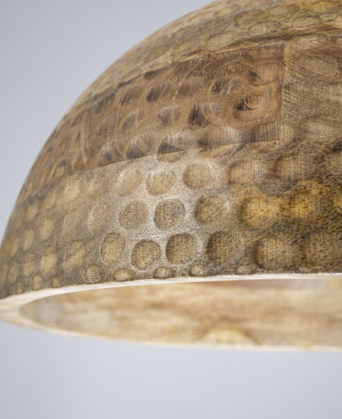 Natural Wood Hammered Dome