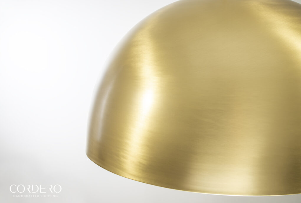 Smooth Brushed Brass Dome Fixture