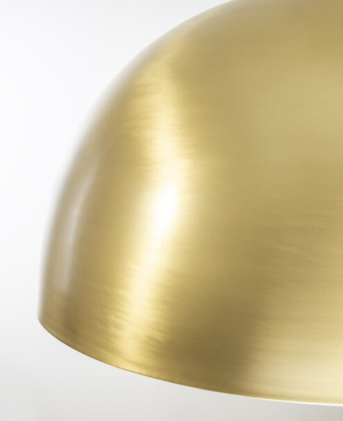Smooth Brushed Brass Dome Fixture