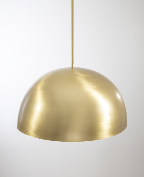 Brushed Brass Dome Light Fixture
