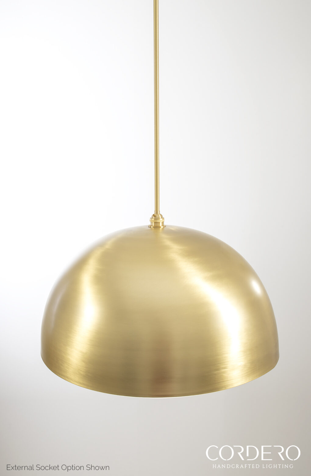 Brushed Brass Dome Pendant