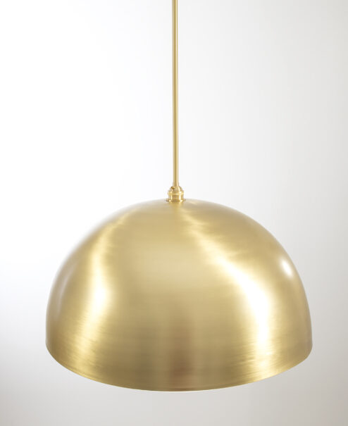Brushed Brass Dome Pendant