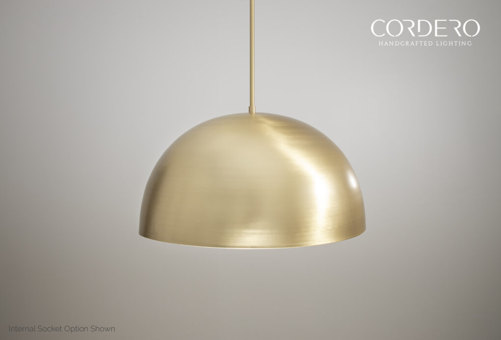 Brass Dome Light Fixture