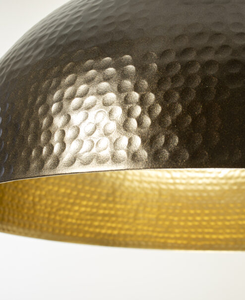 The Cotswold - Bronze Hammered Dome Pendant Light