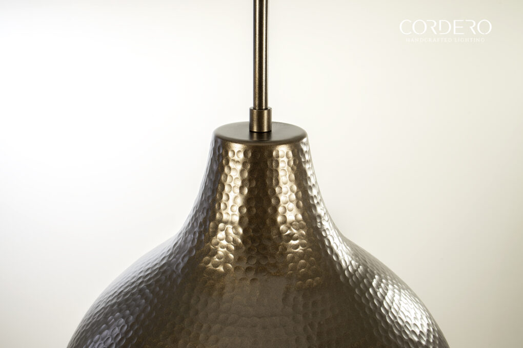 The Cotswold - Bronze Hammered Dome Pendant Light