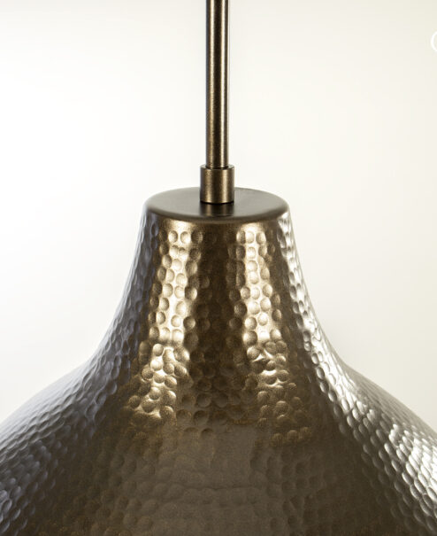 The Cotswold - Bronze Hammered Dome Pendant Light