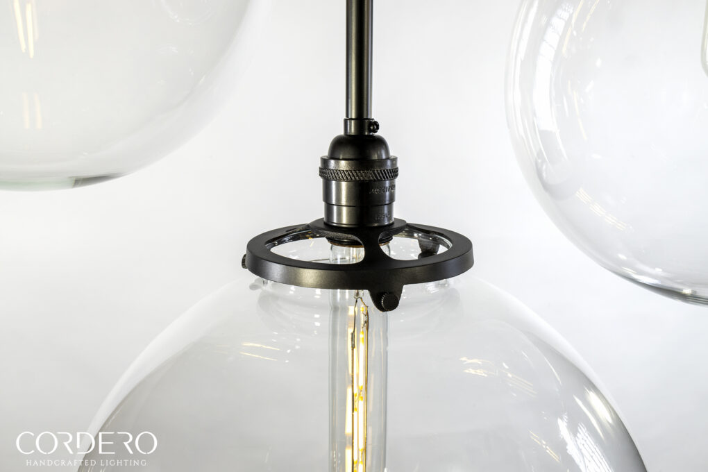 Glass Globe Dining room Chandelier