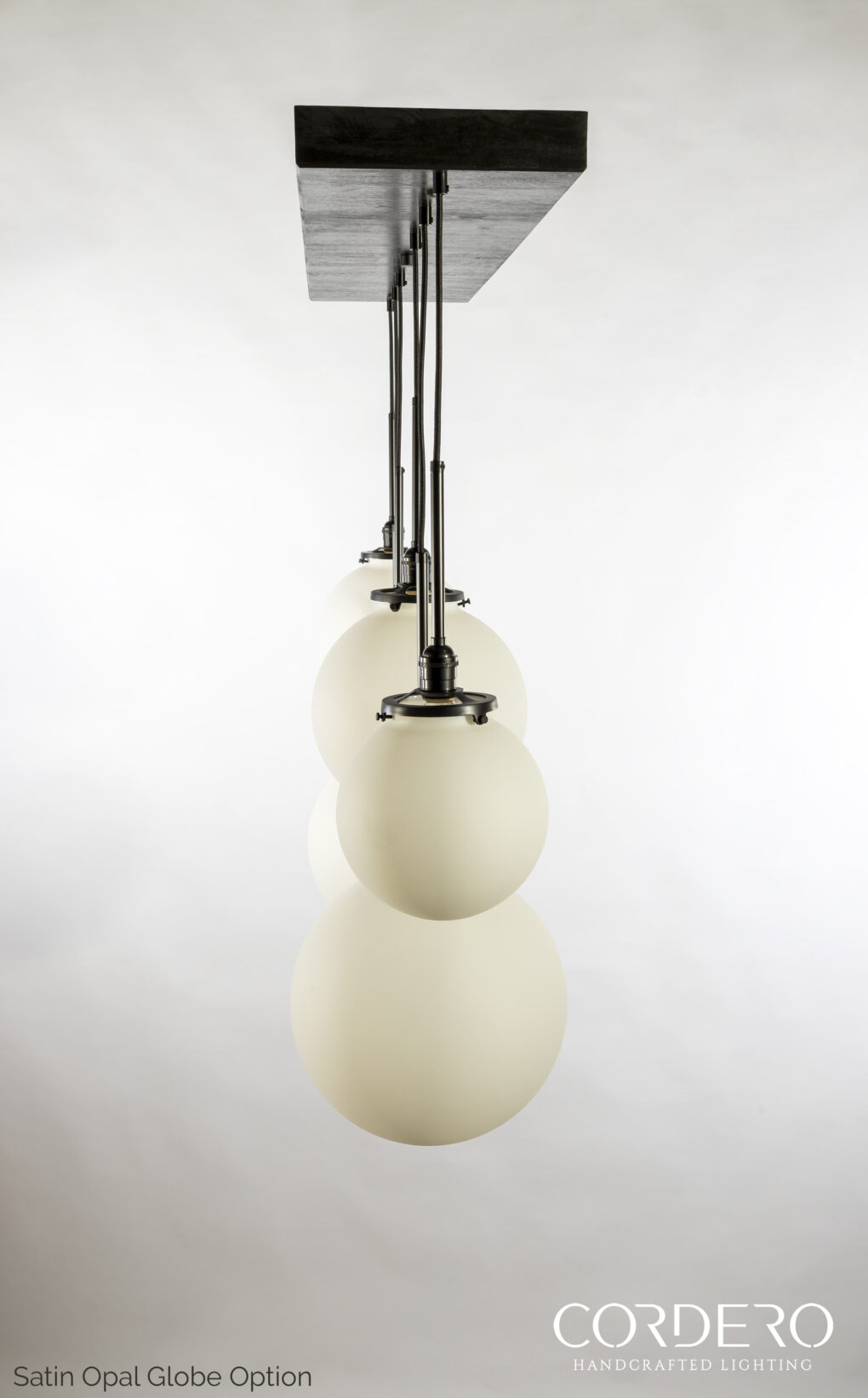 Satin Opal Globe Chandelier