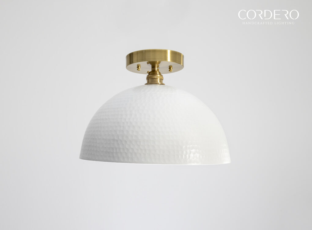 White Hammered Dome Light