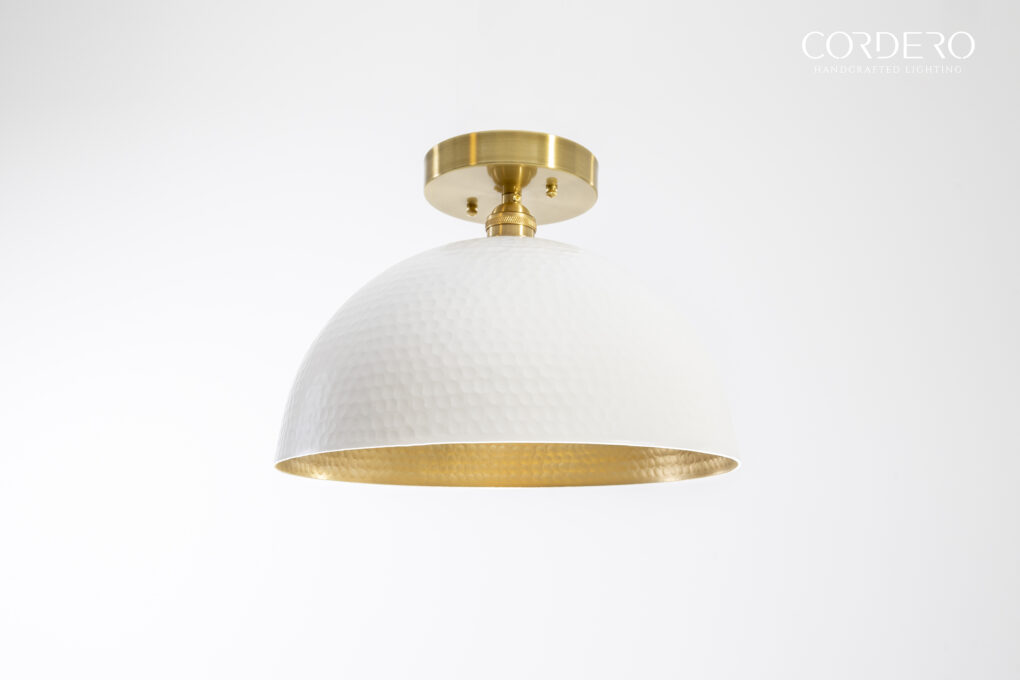 White Hammered Dome Light