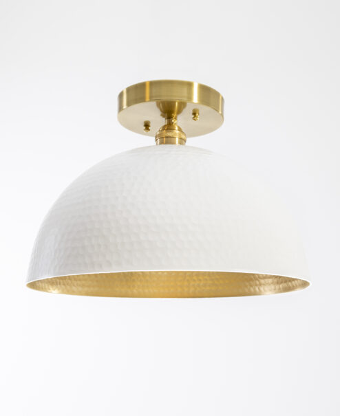 White Hammered Dome Light