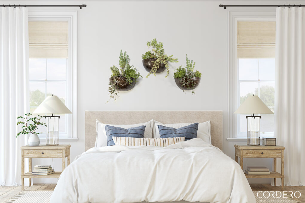 Hammered Wood Wall Planter