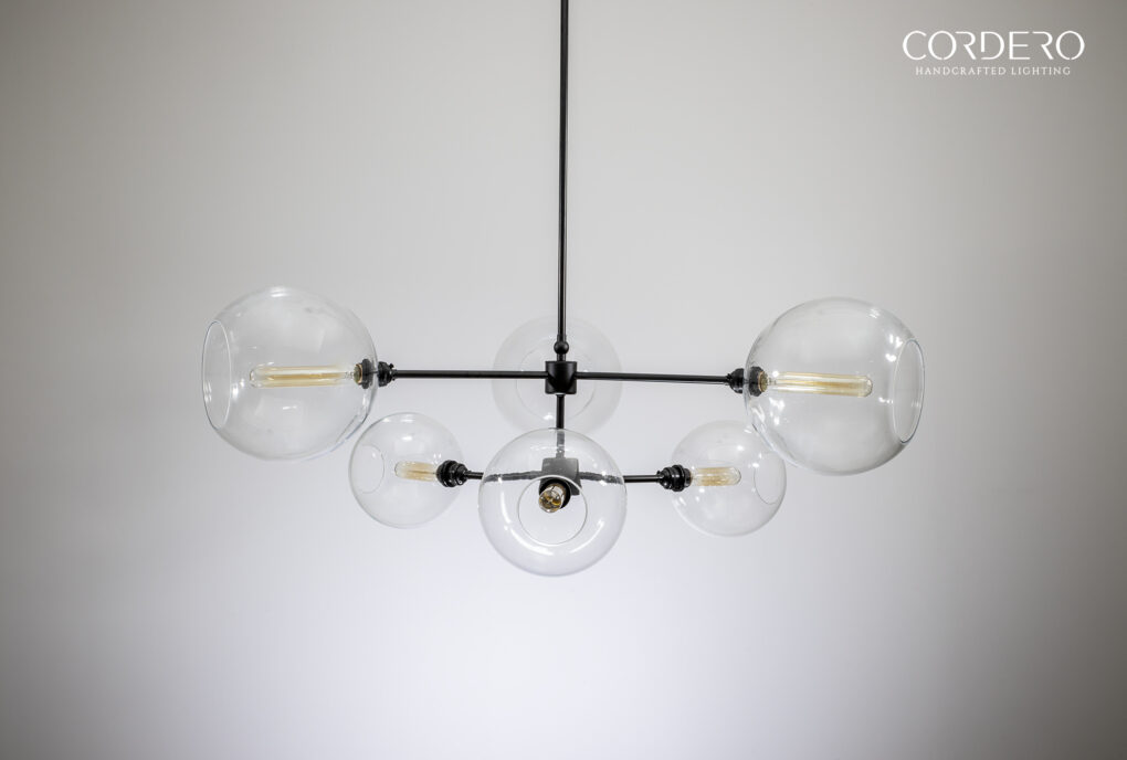 Linear Globe Chandelier - Black