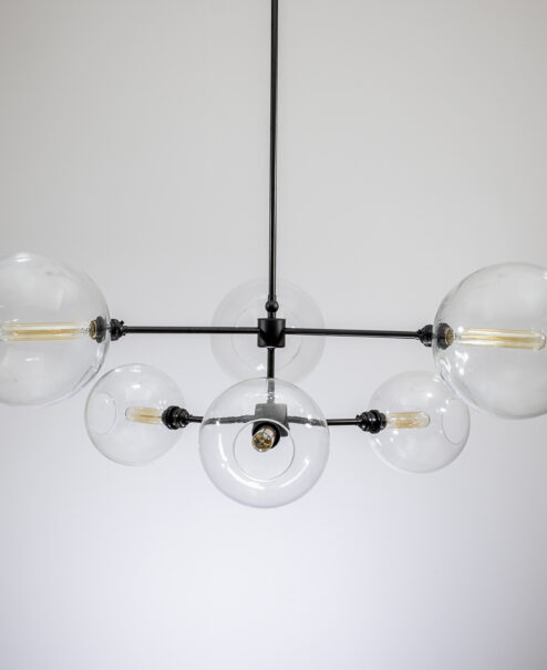 Linear Globe Chandelier - Black