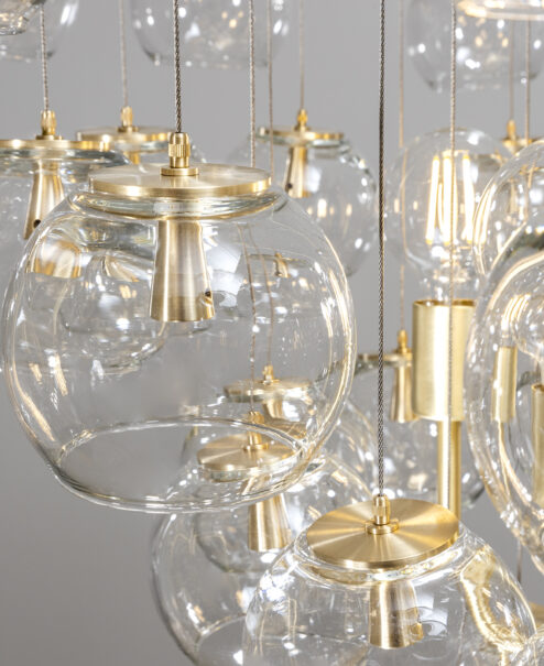 Glass Ball Chandelier