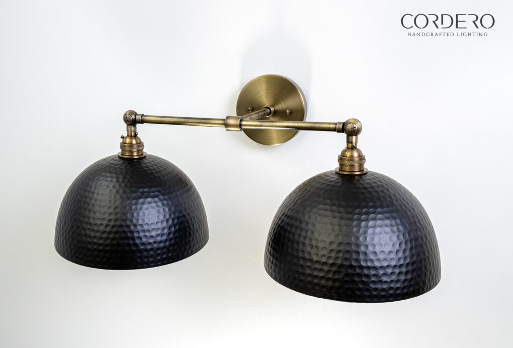 Double Hammed Dome Vanity Light