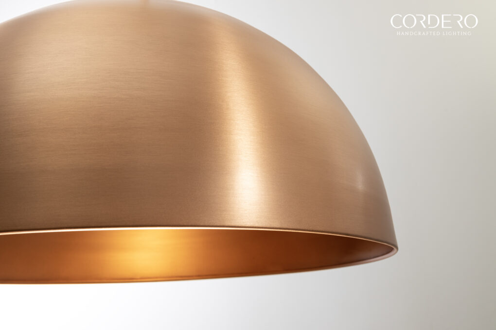Smooth Copper Dome Pendant Light